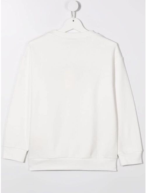 Fendi logo-embroidered cotton sweatshirt