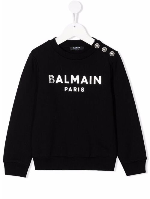 Balmain Kids logo crew-neck sweatshirt