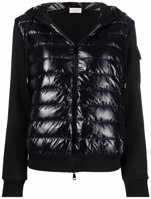 Moncler contrast-panel hooded padded jacket