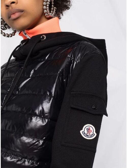 Moncler contrast-panel hooded padded jacket