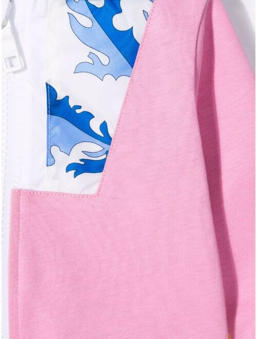 Emilio Pucci Junior abstract-print zip-up hoodie