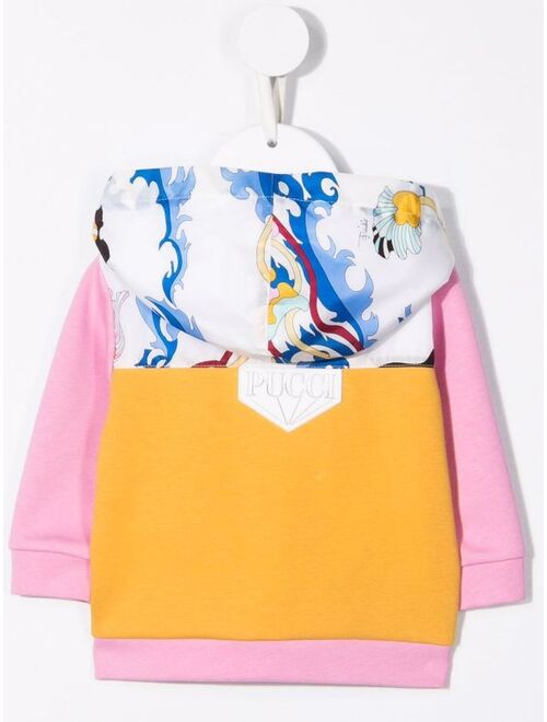 Emilio Pucci Junior abstract-print zip-up hoodie