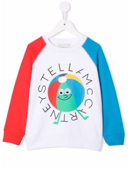 logo-print color-block sweatshirt