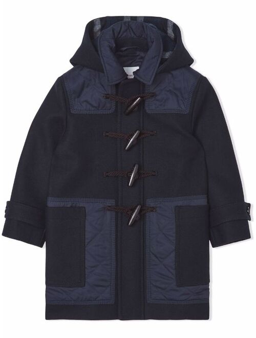 Burberry diamond quilted-panel duffle coat