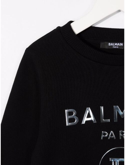 Balmain Kids logo print sweatshirt