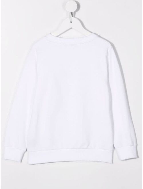 Balmain Kids logo-print cotton sweatshirt