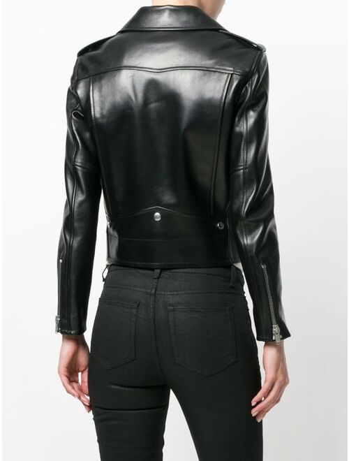 Saint Laurent zip-up leather biker jacket