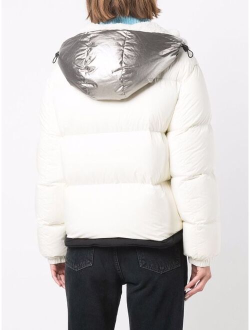 Moncler Bufonie contrasting-hood puffer jacket