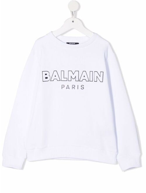 Balmain Kids logo-print sweatshirt