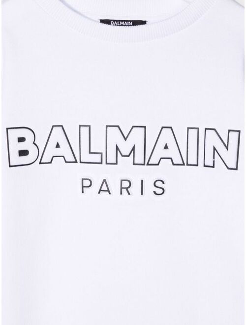 Balmain Kids logo-print sweatshirt