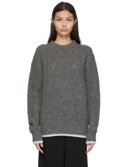 Maison Kitsuné Grey MK Patch Oversized Sweater