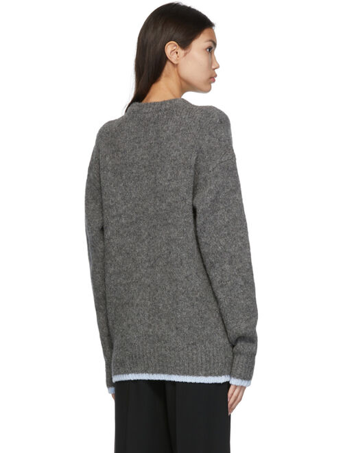 Maison Kitsuné Grey MK Patch Oversized Sweater