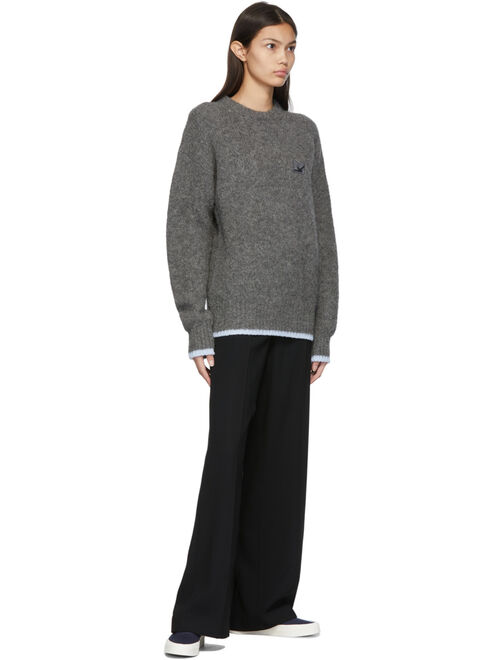 Maison Kitsuné Grey MK Patch Oversized Sweater