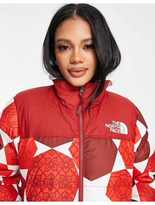The North Face IC Geo 1996 Retro Nuptse jacket in red