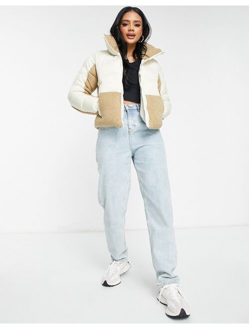 Columbia Leadbetter Point sherpa jacket in cream