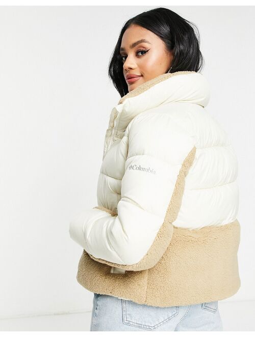 Columbia Leadbetter Point sherpa jacket in cream