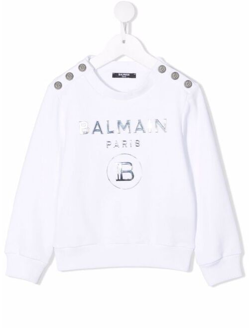 Balmain Kids embossed-logo sweatshirt