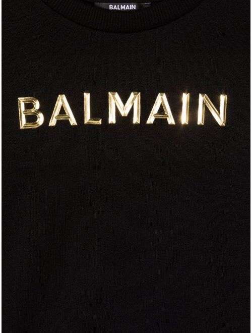 Balmain Kids appliqué logo sweatshirt