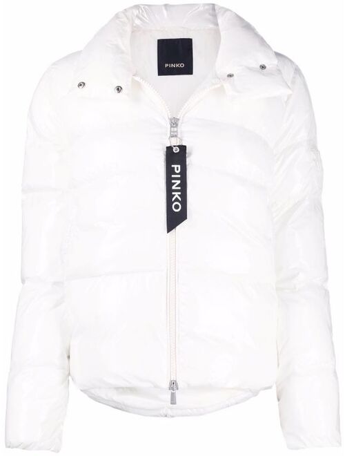 Pinko padded logo-embossed jacket