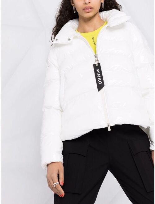 Pinko padded logo-embossed jacket