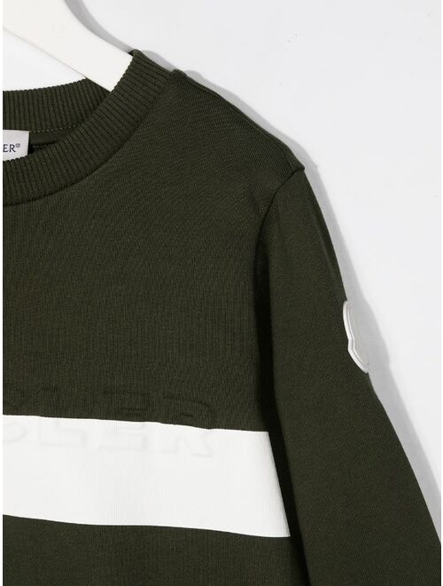 Moncler embossed logo cotton sweatshirt