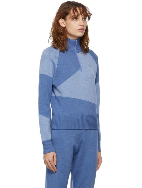 Woolrich Blue Daniëlle Cathari Edition Merino Zip-Up Sweater