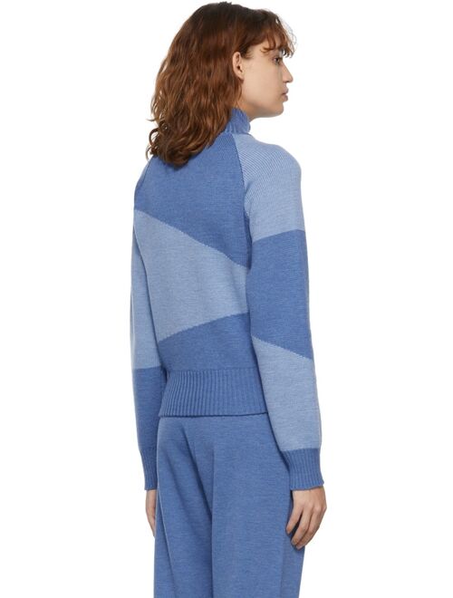 Woolrich Blue Daniëlle Cathari Edition Merino Zip-Up Sweater