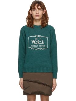 Green Danille Cathari Edition Merino Crewneck Sweater