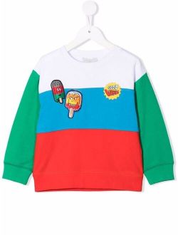 colour-block sustainable cotton sweatshirt