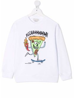 Pizza Skater graphic-print sweatshirt