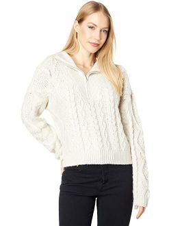 Cable Sweater 1/2 Zip