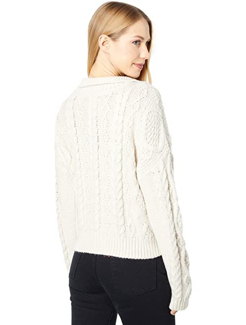 Lucky Brand Cable Sweater 1/2 Zip