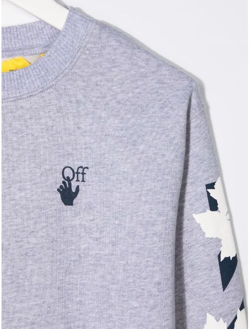 Off-White Kids Marker logo-print cotton sweatshirt