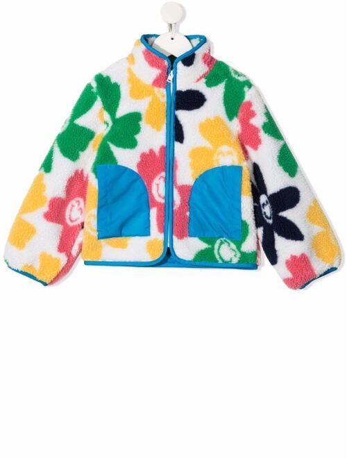 Stella McCartney Smiley Flowers teddy jacket