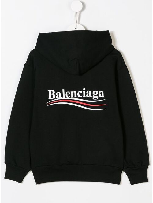 Balenciaga logo-print long-sleeved hoodie