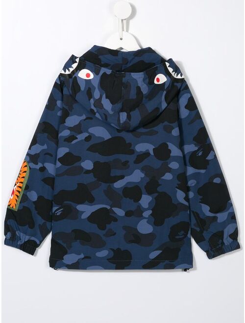 A BATHING APE® camouflage print hooded jacket