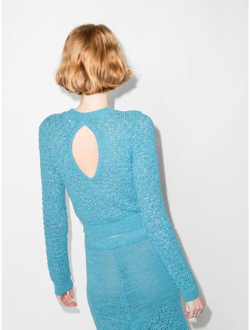 ROTATE Patricia open-back knitted top