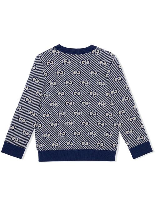 Gucci jacquard GG stripe knit jumper