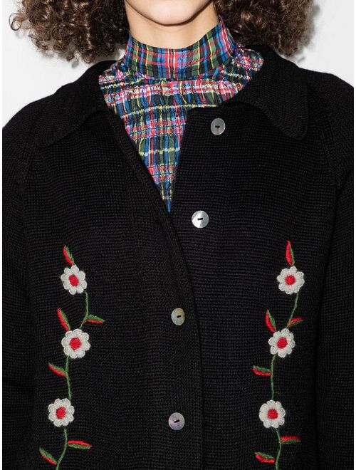 Batsheva Chore floral-embroidered cardigan