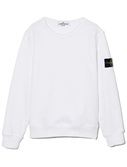 logo-patch crew-neck sweatshirt