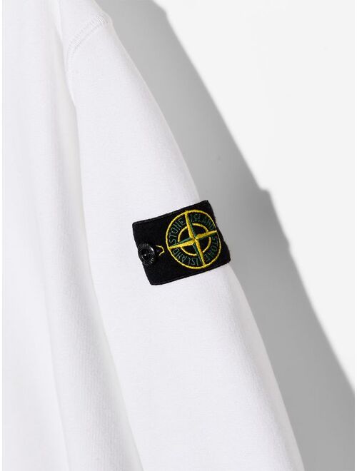 logo-patch crew-neck sweatshirt