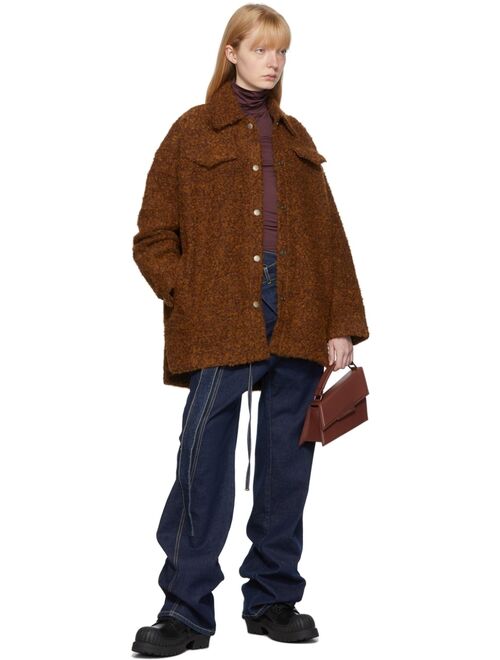 Acne Studios Orange Boucle Jacket