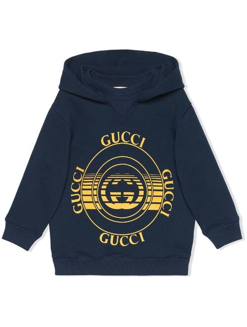 Gucci logo-print long sleeve hoodie