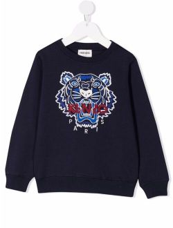 Kids logo-embroidered sweatshirt