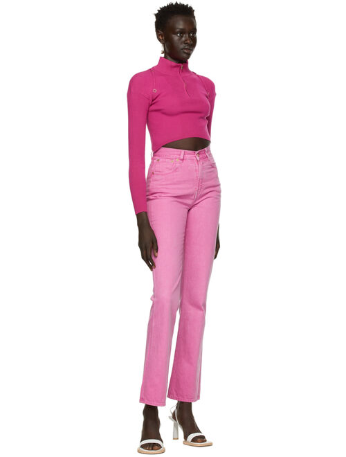 Jacquemus Pink 'Le De Nimes' Jeans