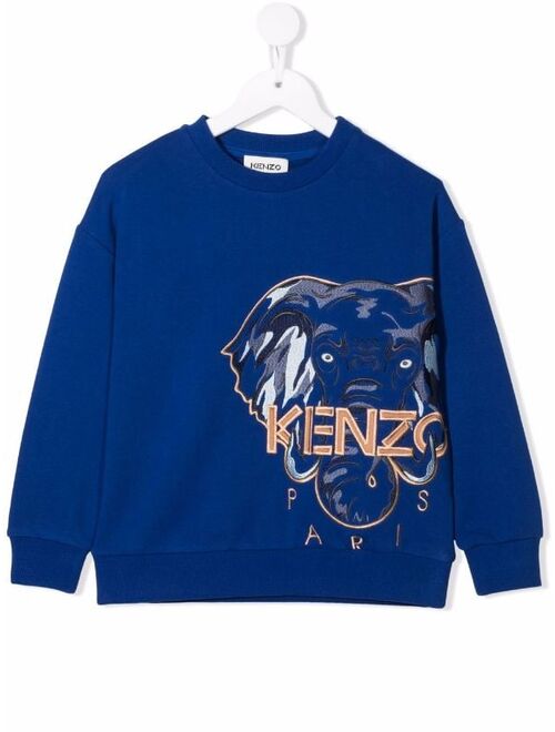 Kenzo Kids embroidered-logo sweatshirt