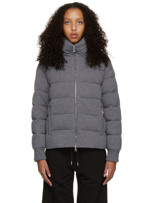 Moncler Grey Cashmere Blend Jacket