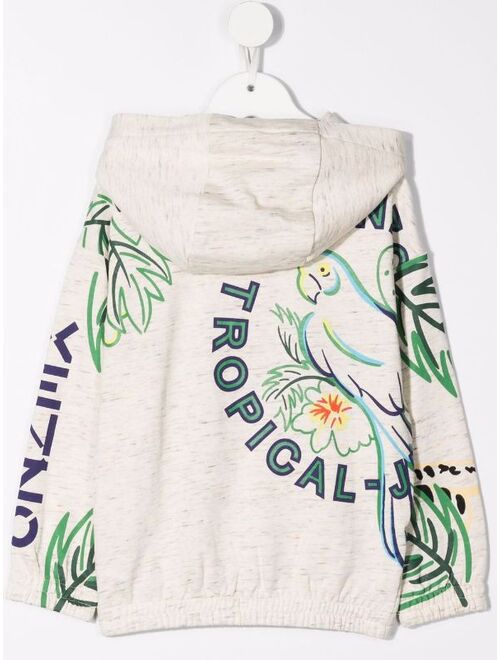Kenzo Kids Elephant-print hooded jacket