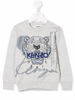Kids embroidered-logo sweatshirt