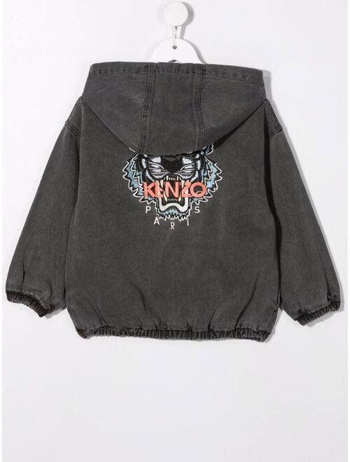Kenzo Kids tiger-motif zip-up hoodie